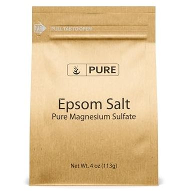 Pure Original Ingredients Epsom Salt Pure Magnesium Sulfate, Soaking Solution (4 Ounce)