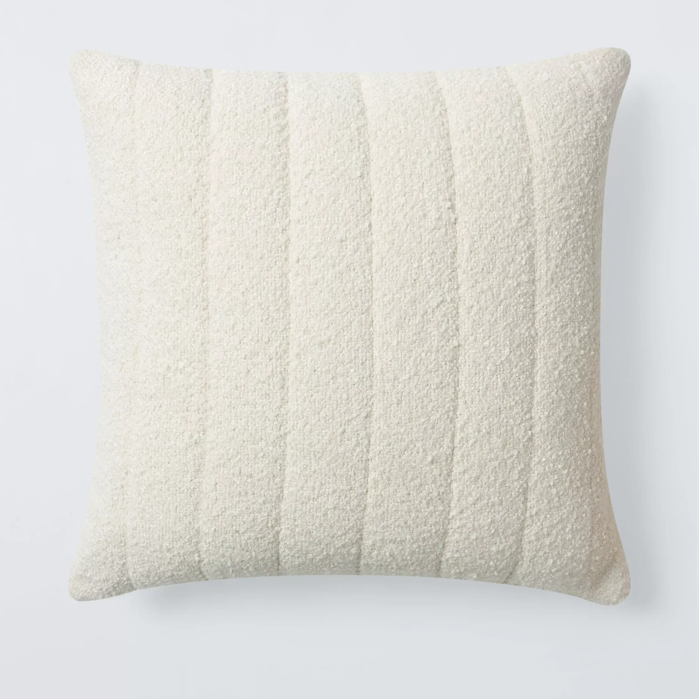 John Lewis Boucle Quilted Cushion, Marshmallow