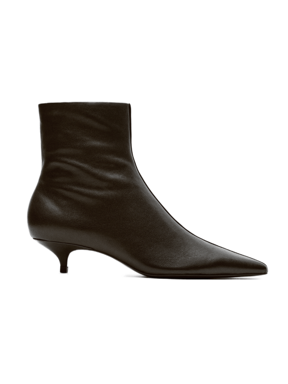 Low Heel Leather Ankle Boot
