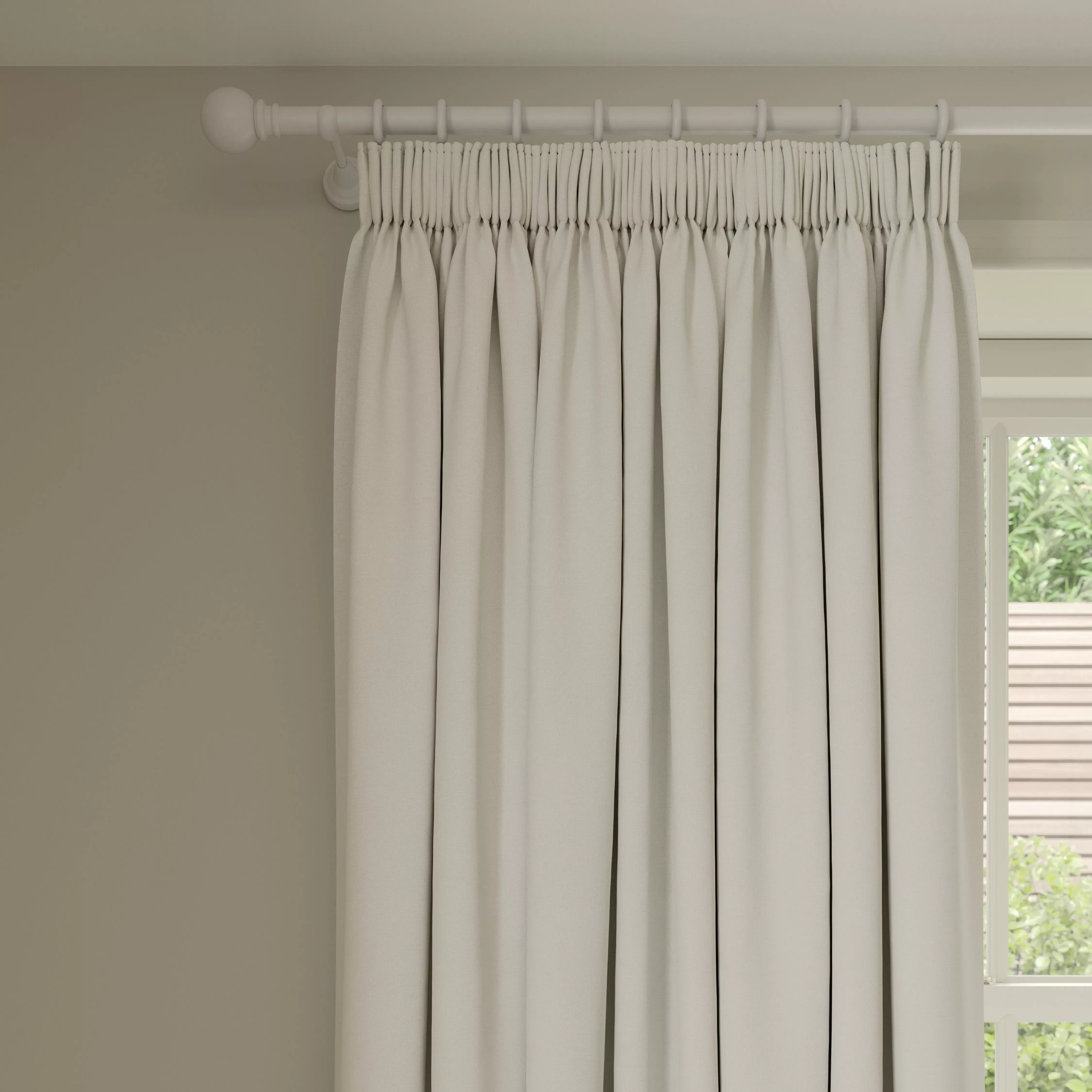 John Lewis Pure Cotton Pair Lined Pencil Pleat Curtains