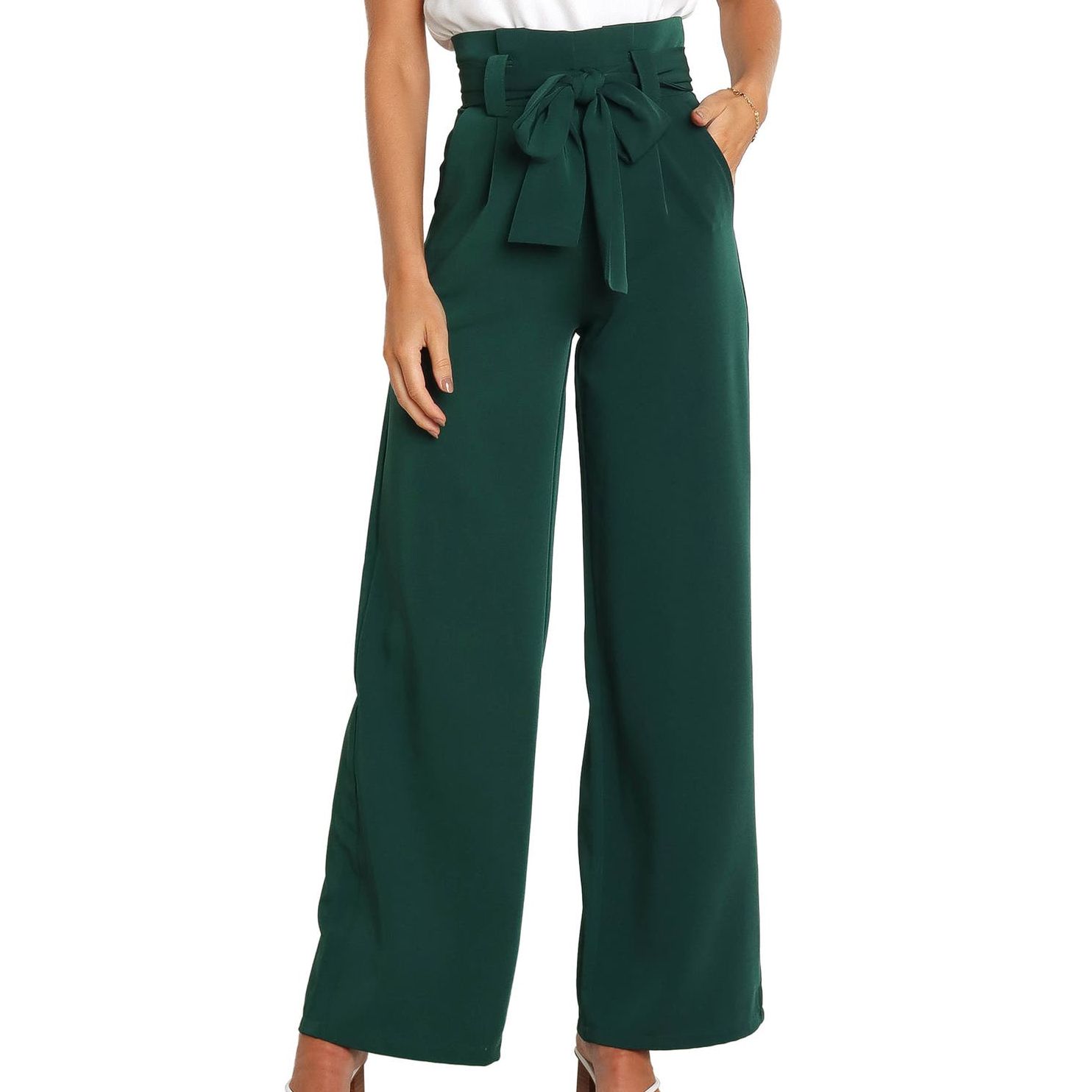 Petal & Pup Kieran Tie-Waist Wide-Leg Trousers