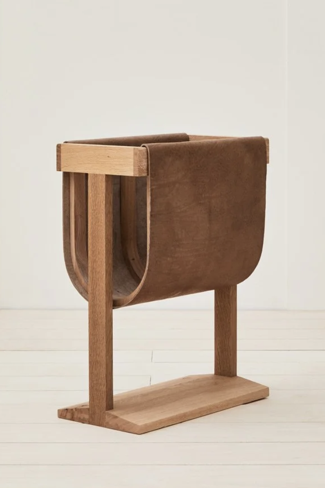 leather magazine rack