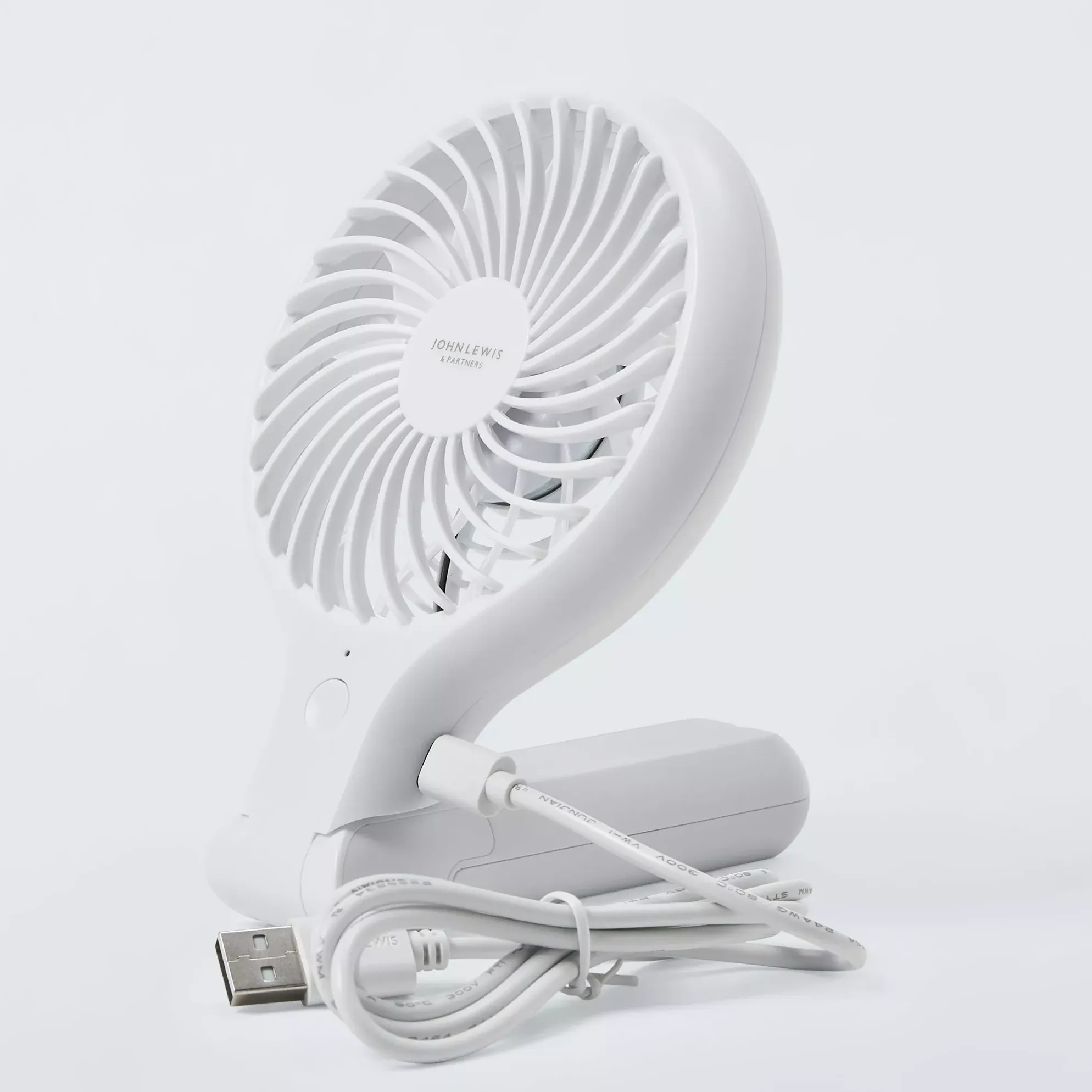 John Lewis Handheld &amp;amp; Foldable Desk Fan, 4 Inch, Lilac