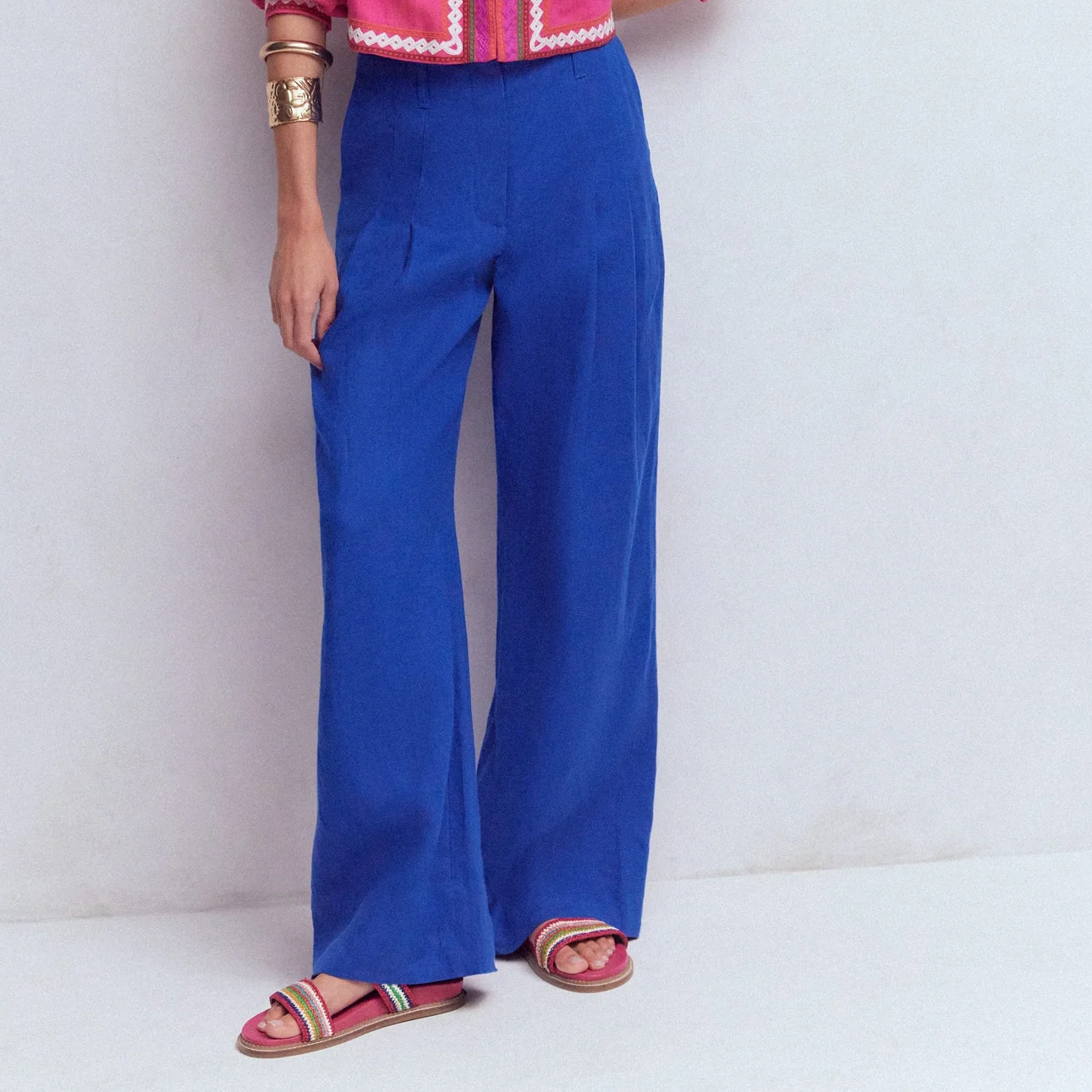 Boden, blue tailored trousers