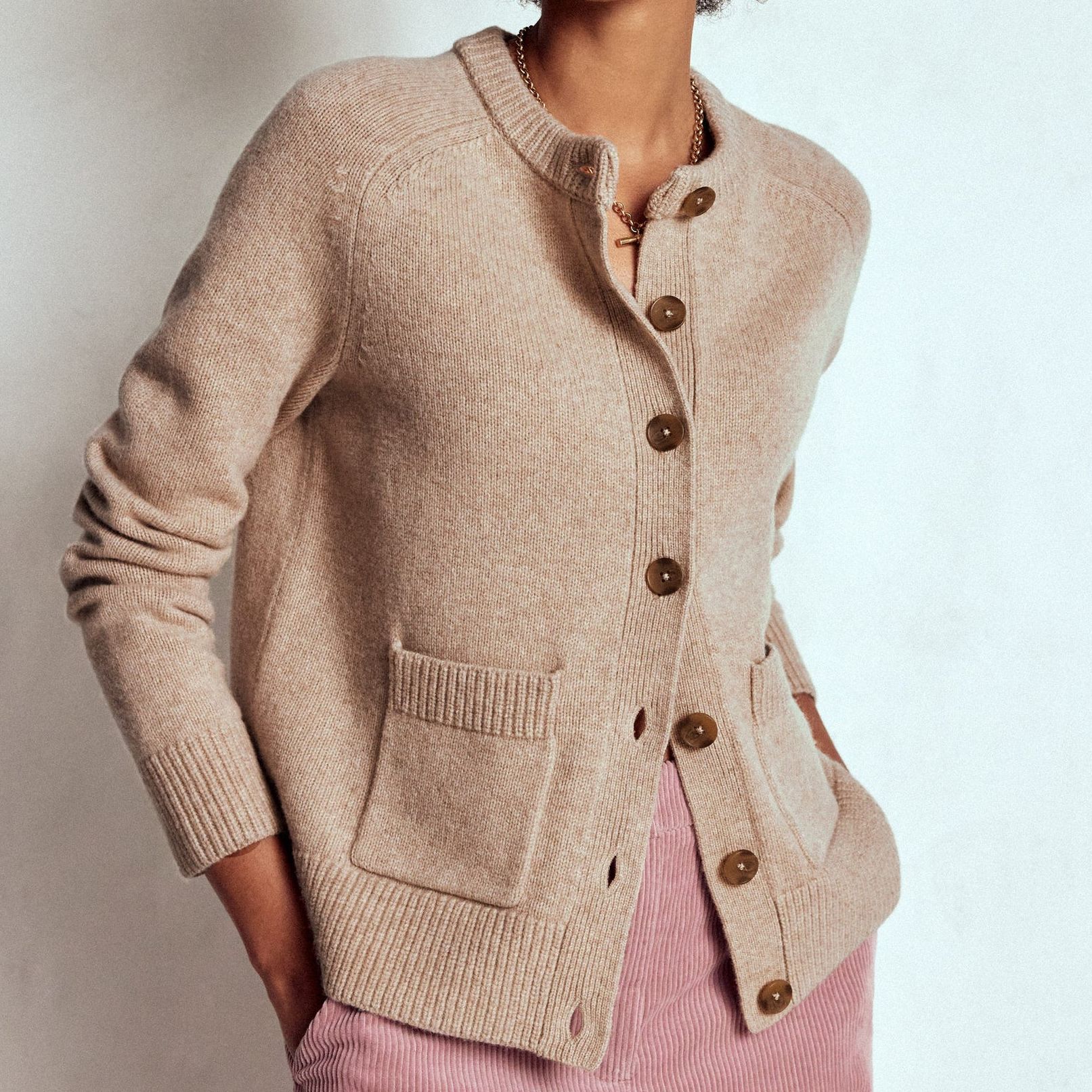 Marion Merino Cardigan-Linen