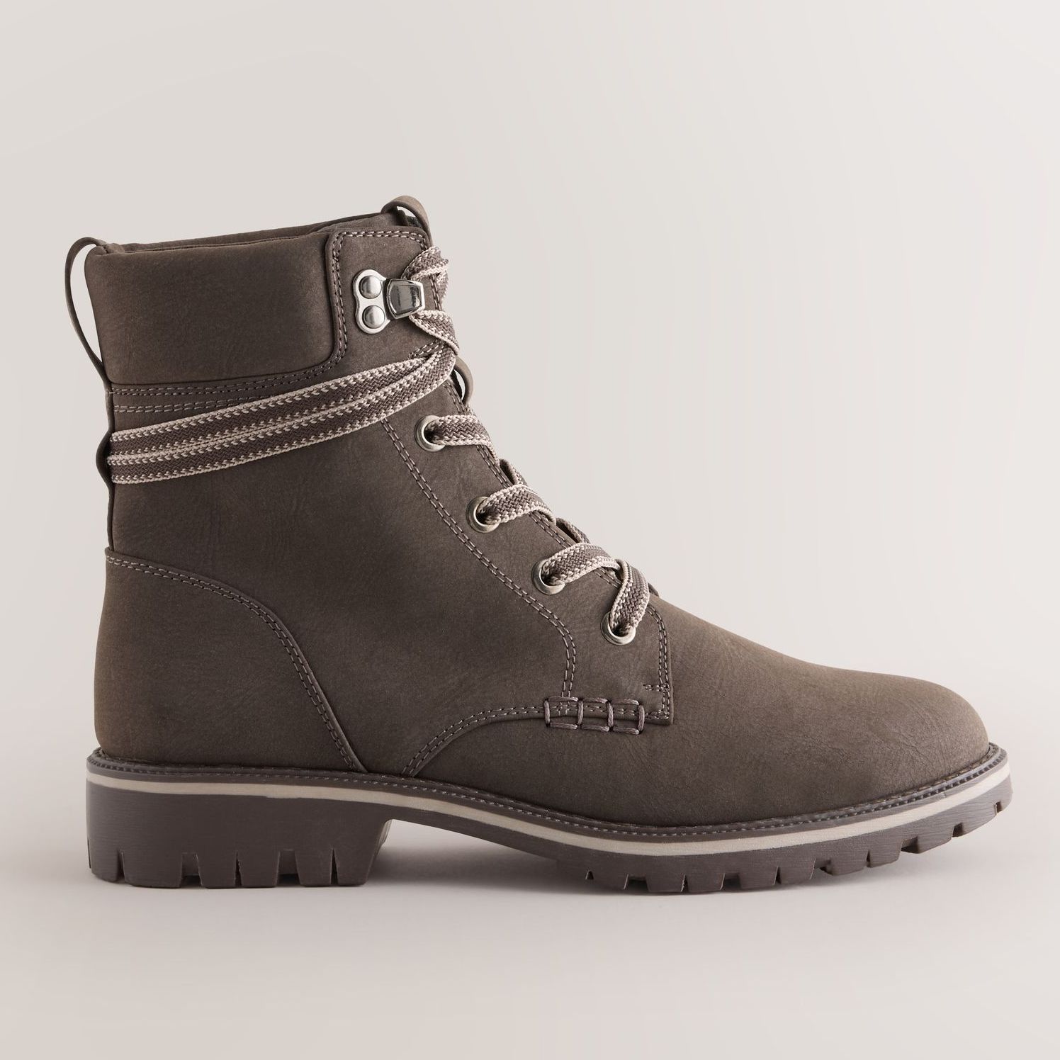 Chocolate Brown Casual Lace-Up Ankle Boots - Size 3 Eu 35.5