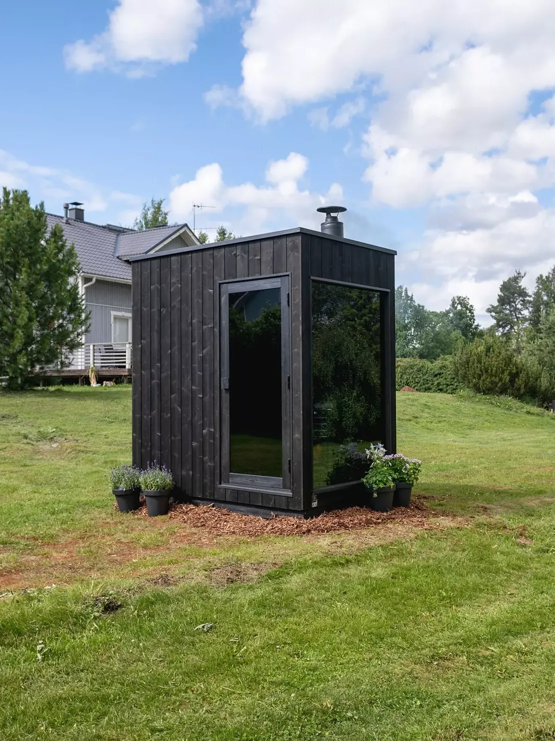 Kirami Finvision Wood-Fired Misty Sauna, Small, Black