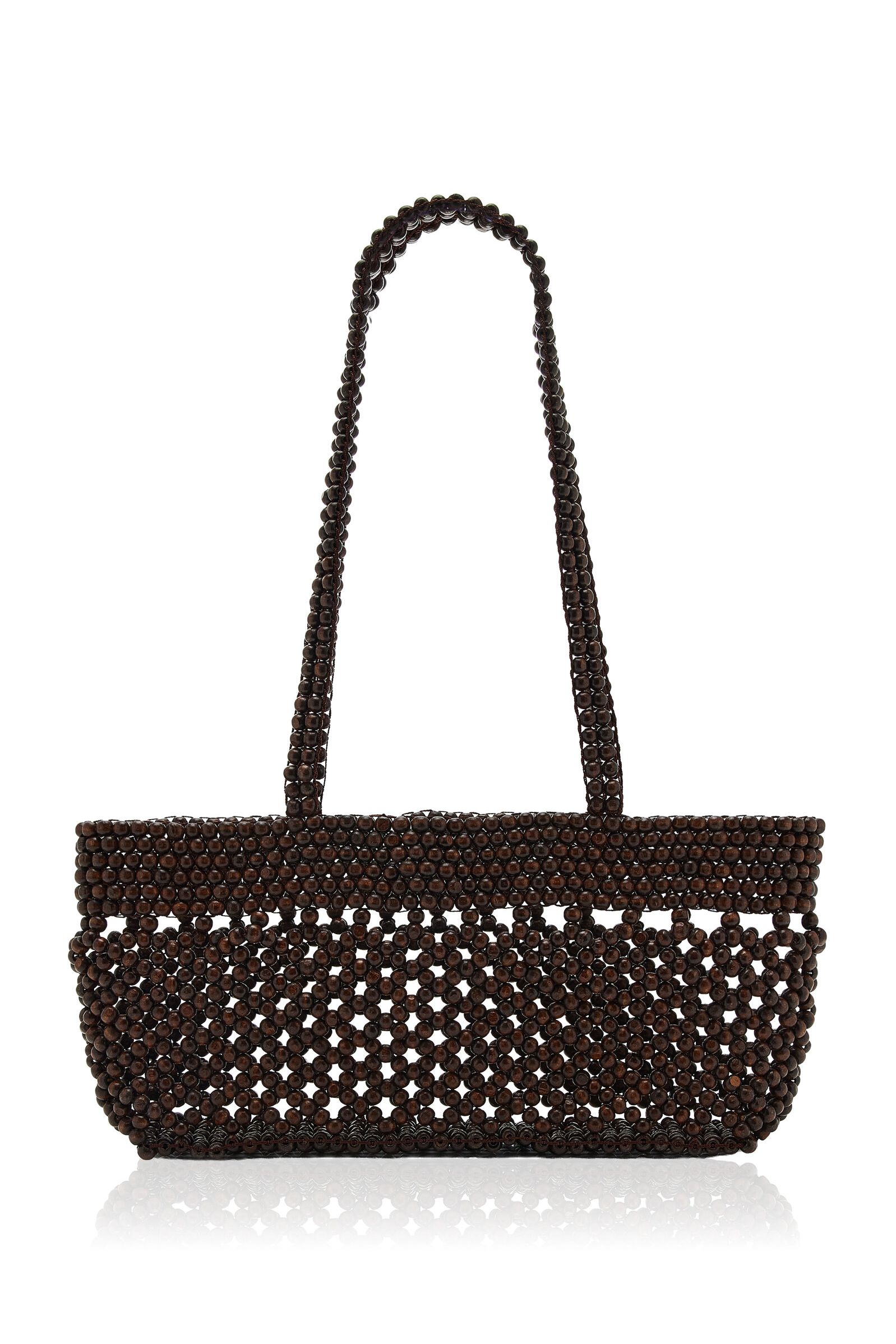 Wood-Beaded Mini Bag