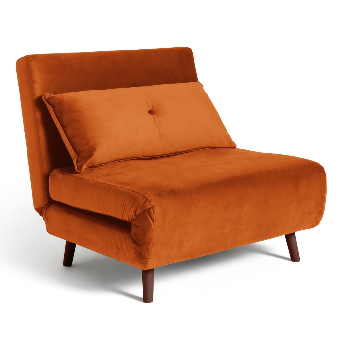 Habitat Roma Velvet Fabric Chairbed - Orange