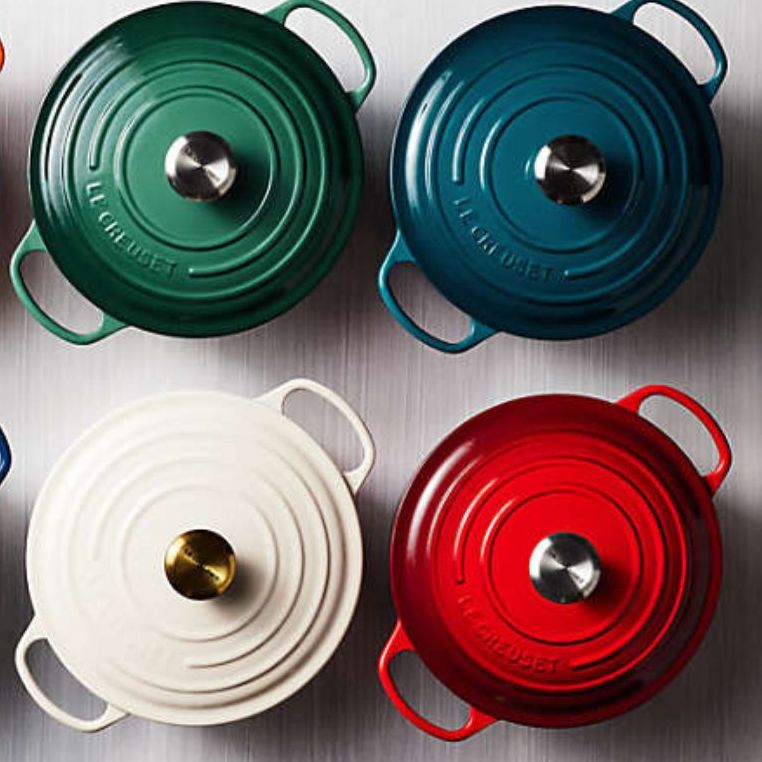 The best Le Creuset colors, a range of Dutch Ovens in rainbow colors