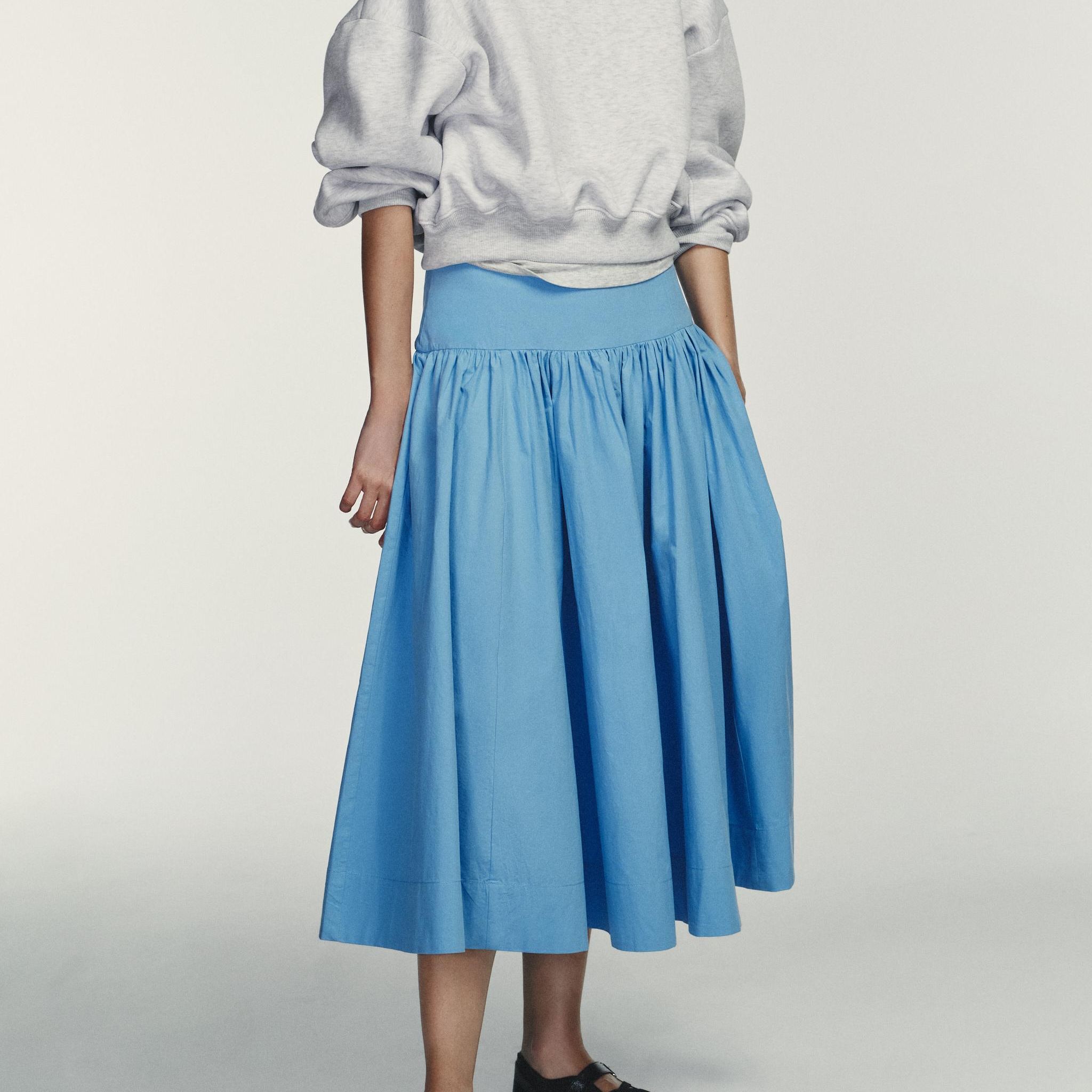 Voluminous Midi Skirt