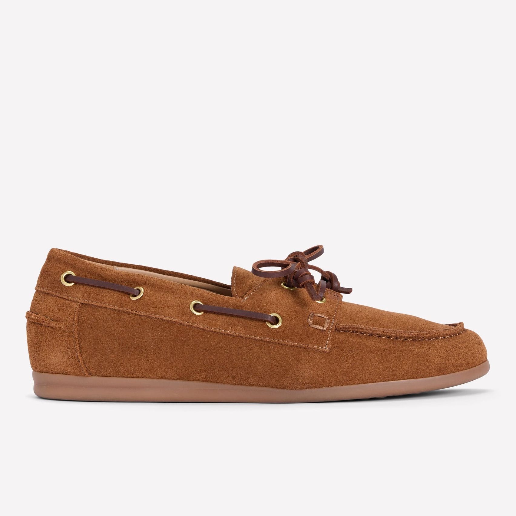 Lace-Up Boat Shoes-Tan