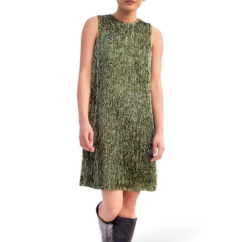 Nina Drop Sequin Shift Dress