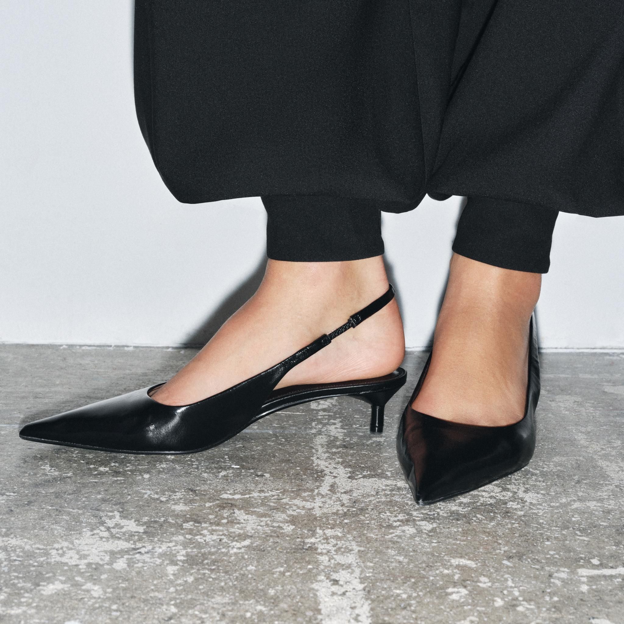 Leather Slingback Shoes