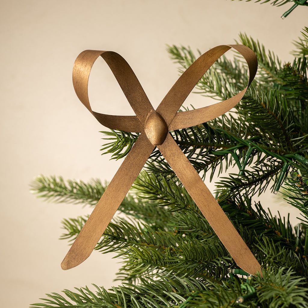 Brass Bow Clip Ornament