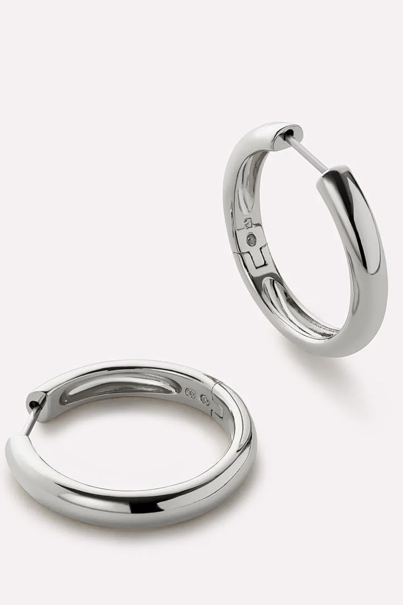 Ana Luisa Guilia Large Silver Hoop Earrings