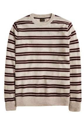J.Crew, Cashmere Crewneck Sweater in Double Stripe