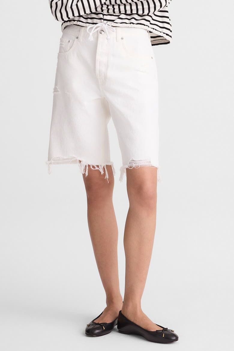 The Essex Ripped Long Baggy Denim Shorts