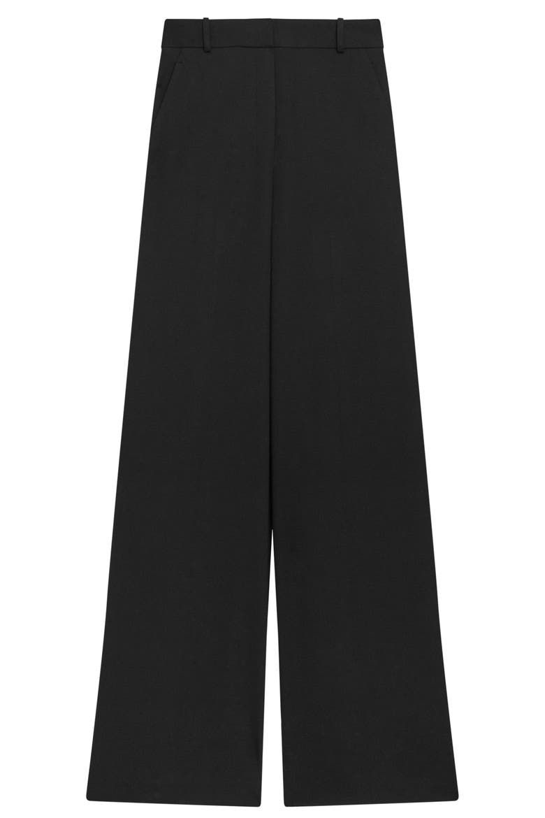 High Waist Double Knit Wide Leg Pants