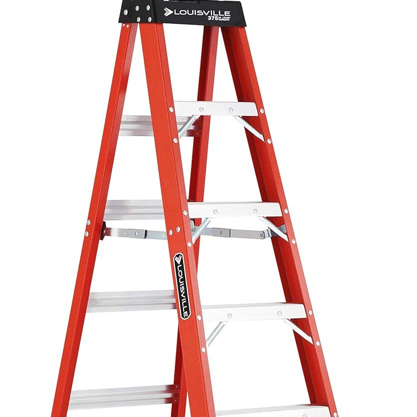 Louisville Ladder 8-Foot Fiberglass Step Ladder, 375-Pound Load Capacity, Type Iaa, Fs1408hd