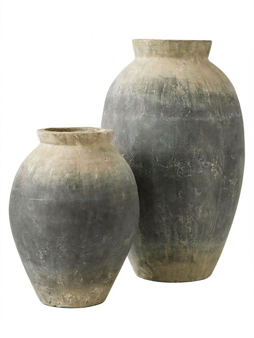 RH - Restoration Hardware, Weathered Clay Storage Vessel