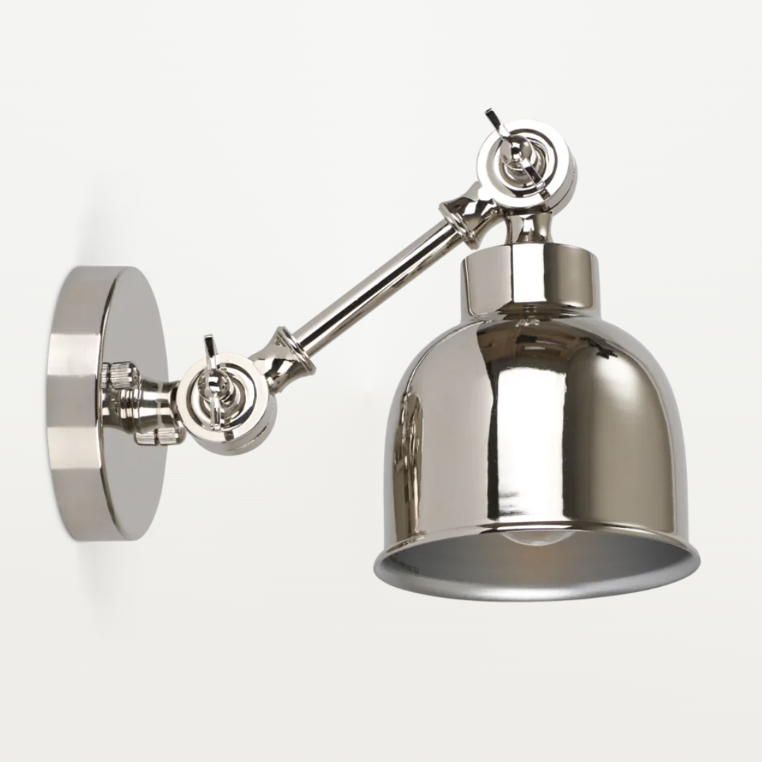 Heritage style Nickel wall light