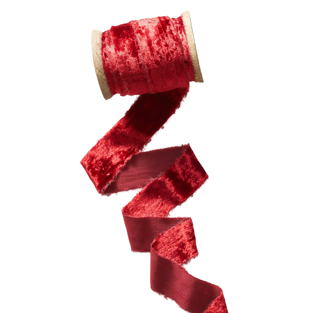 Anthropologie red velvet ribbon