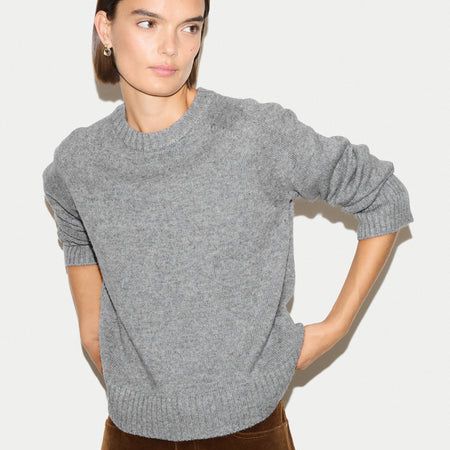 Wool Cashmere Saddle Jumper | Grey