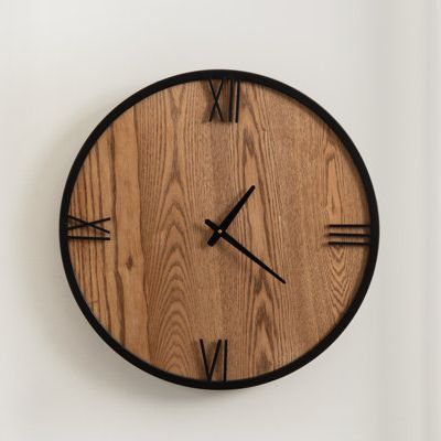 Latitude Run® Minimal Wooden and Metal Wall Clock | Wayfair