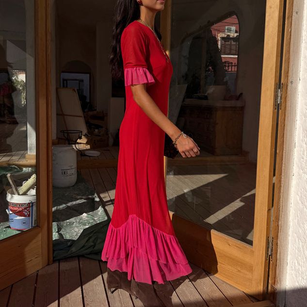 Red and Pink Katie Dress - 6