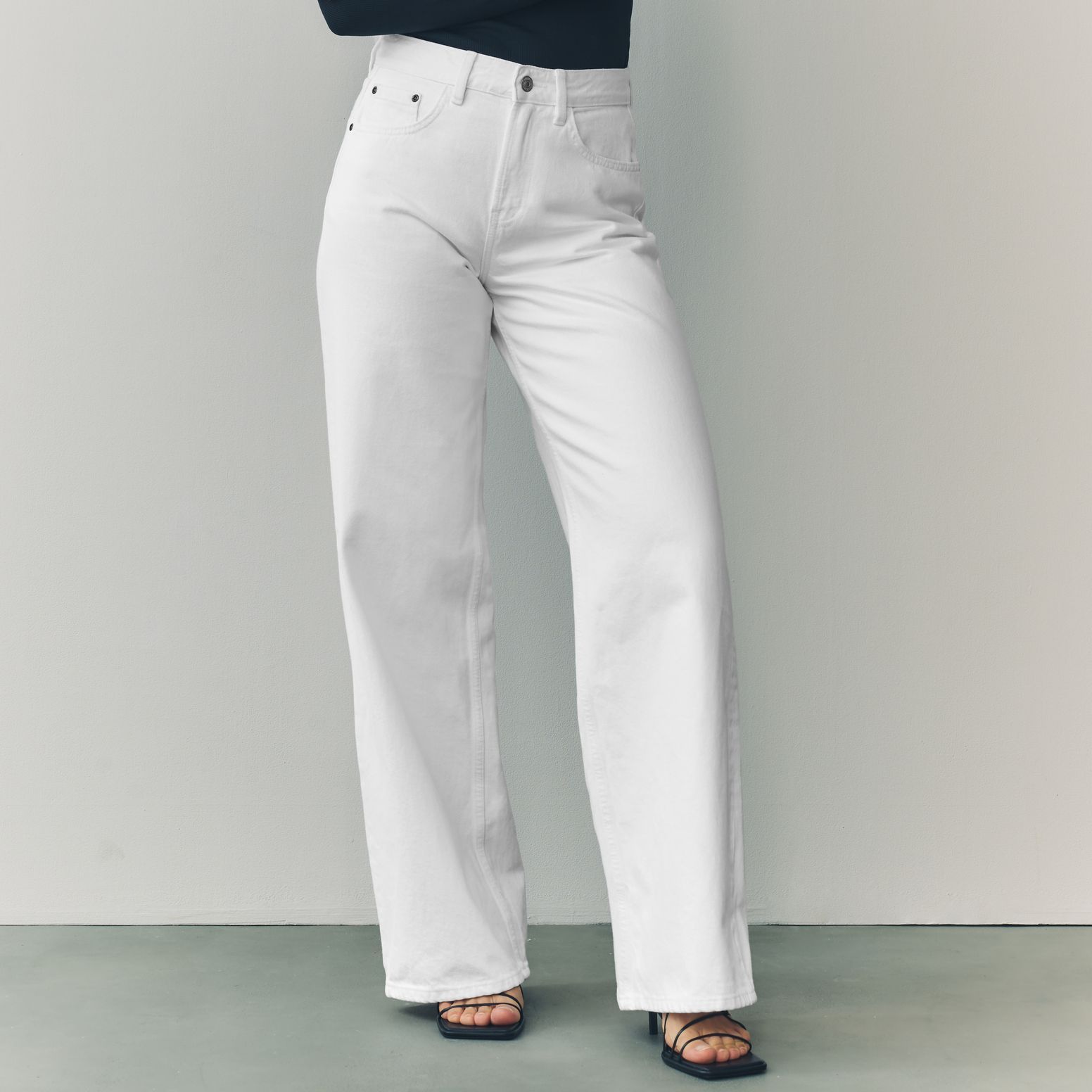 White Wide Leg Jeans