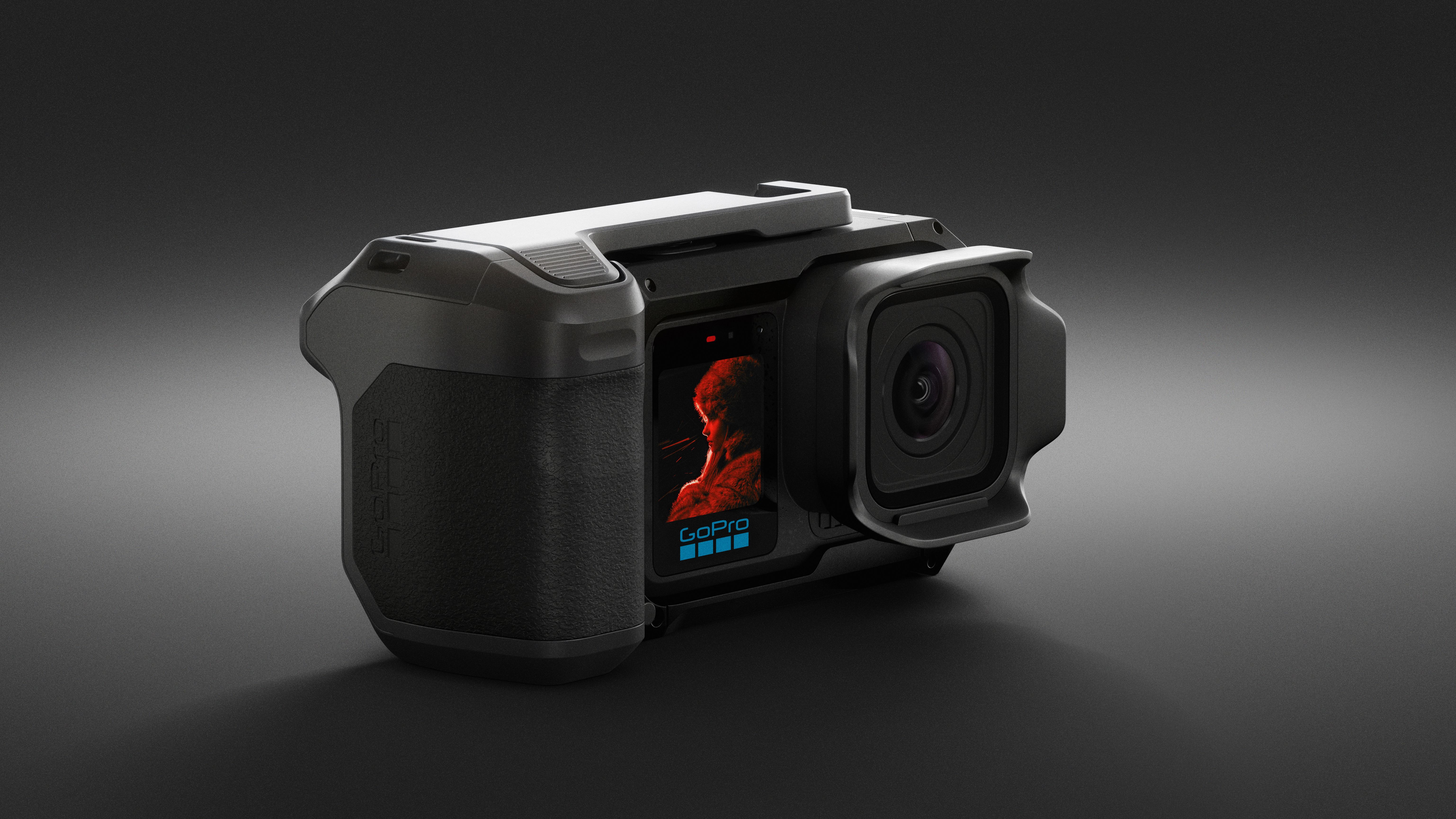 The GoPro Mission 1 Pro with Grip accessory