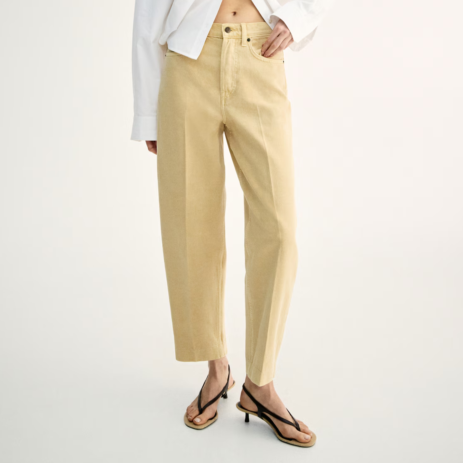 H&amp;amp;M, yellow Barrel Leg Jeans