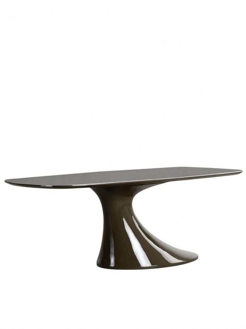 Rectangular Wooden and Fiberglass Dining Table 220cm