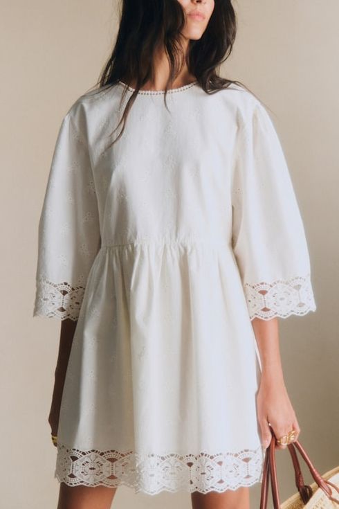 Mazarine Dress - Ecru - Organic Cotton - S&amp;eacute;zane