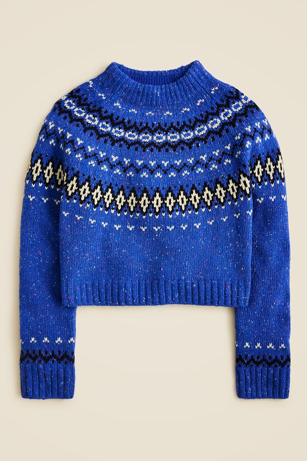 J.Crew Fair Isle Wide-Mockneck Sweater