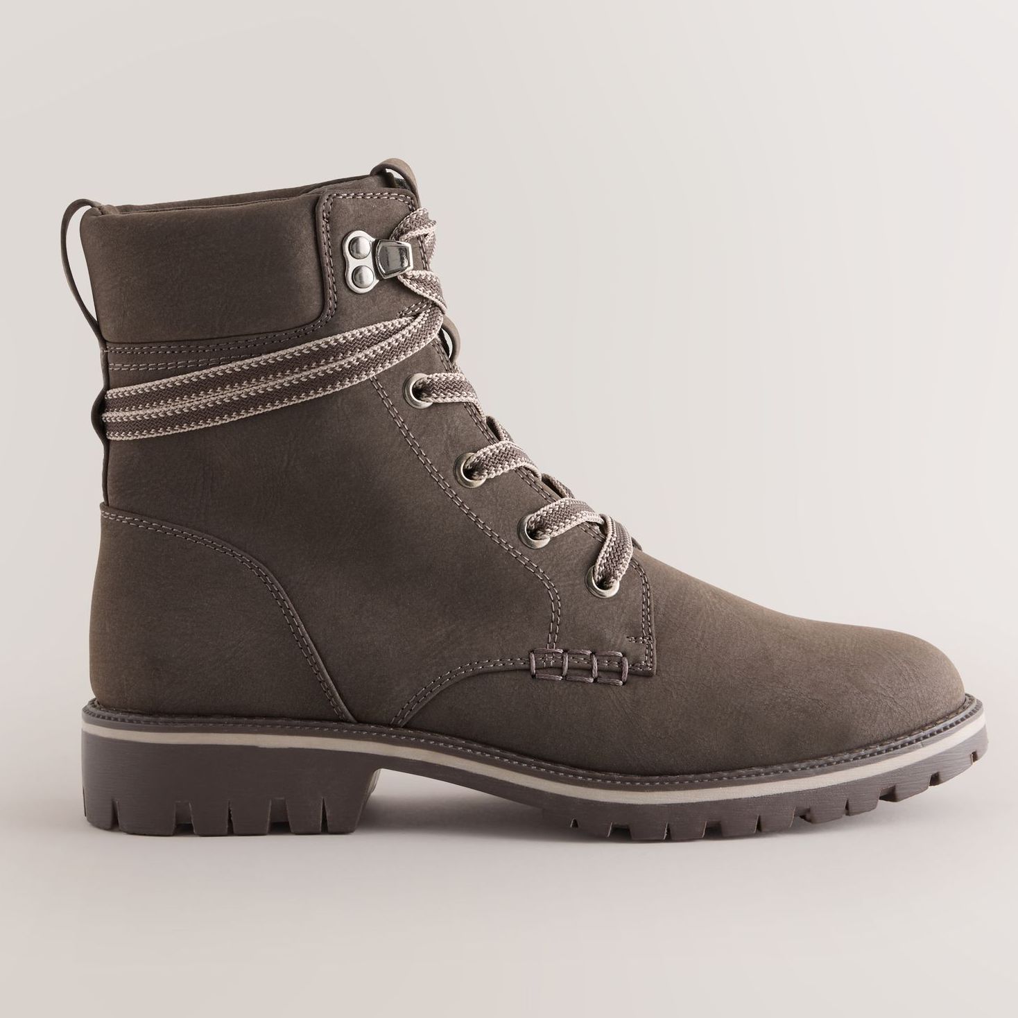 Chocolate Brown Casual Lace-Up Ankle Boots - Size 3 Eu 35.5