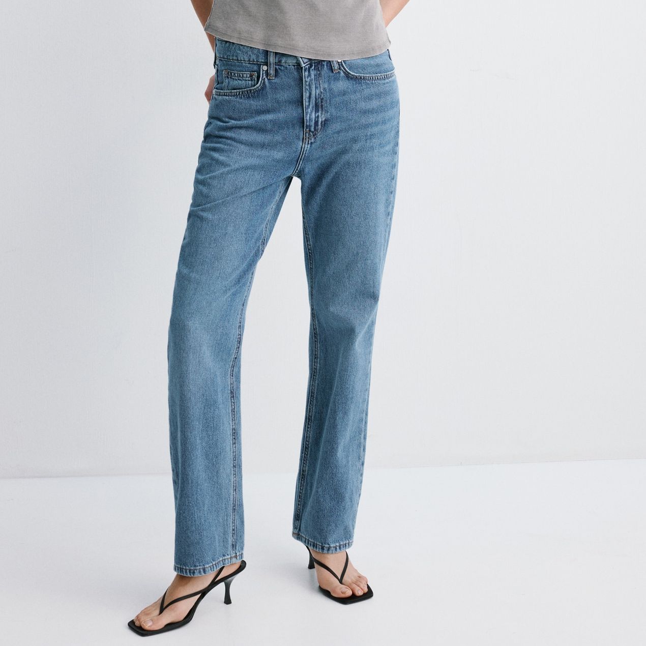 Matilda High-Rise Straight Jeans - Women | Mango United Kingdom