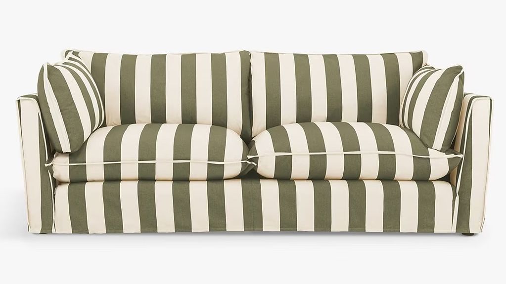 wide stripe sofa