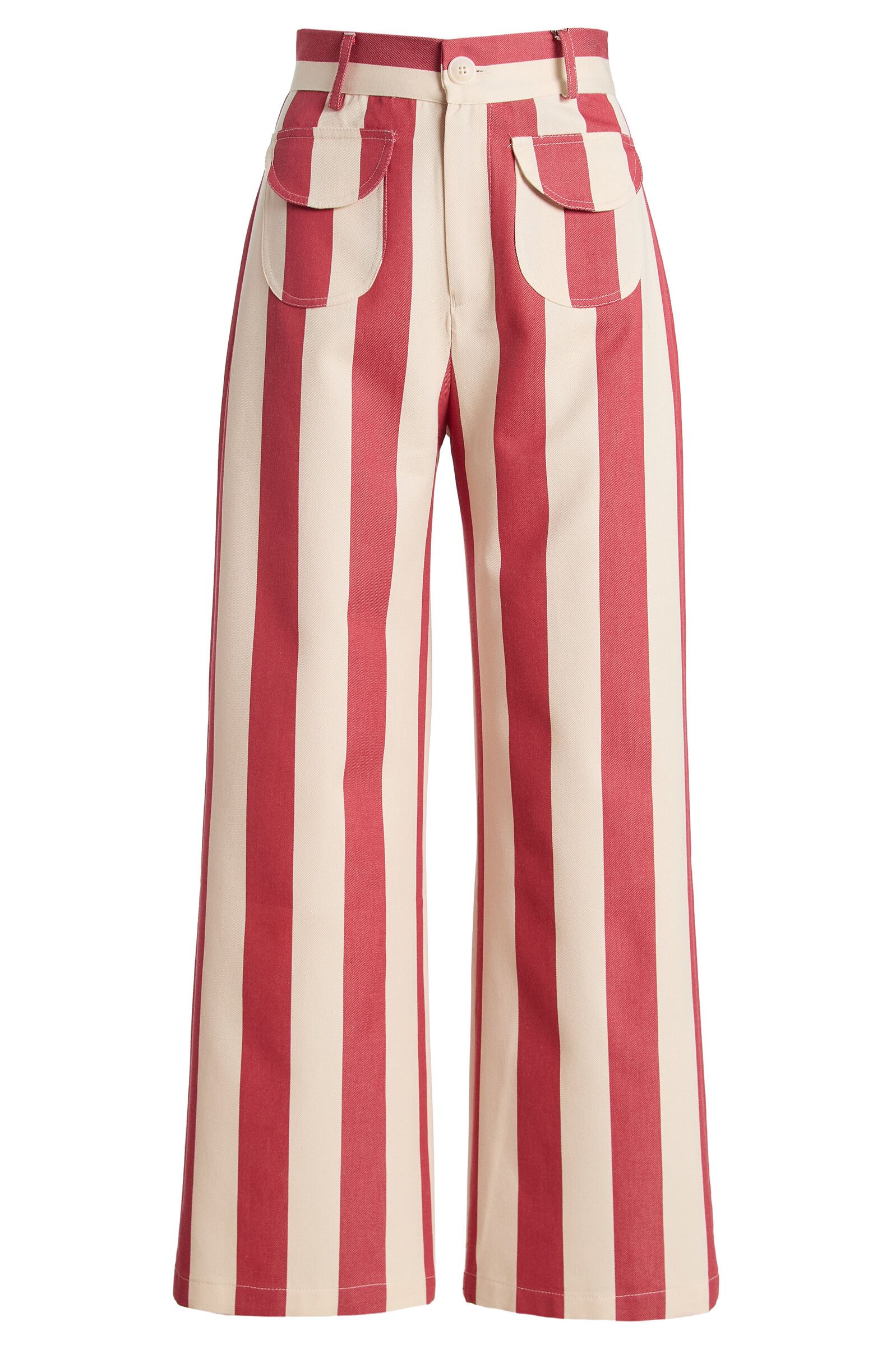 Exclusive Parasol Cotton Straight-Leg Pants