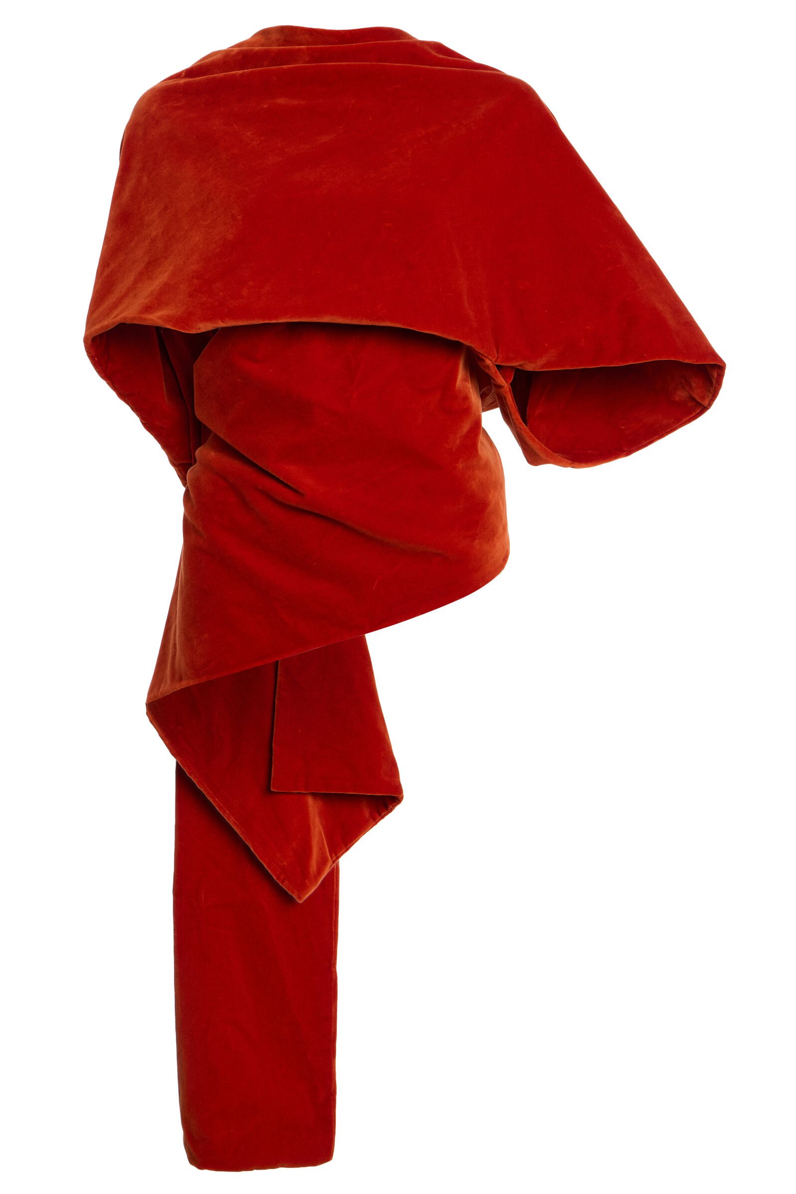 Colleen Allen, Draped Cotton Velvet Shawl Top