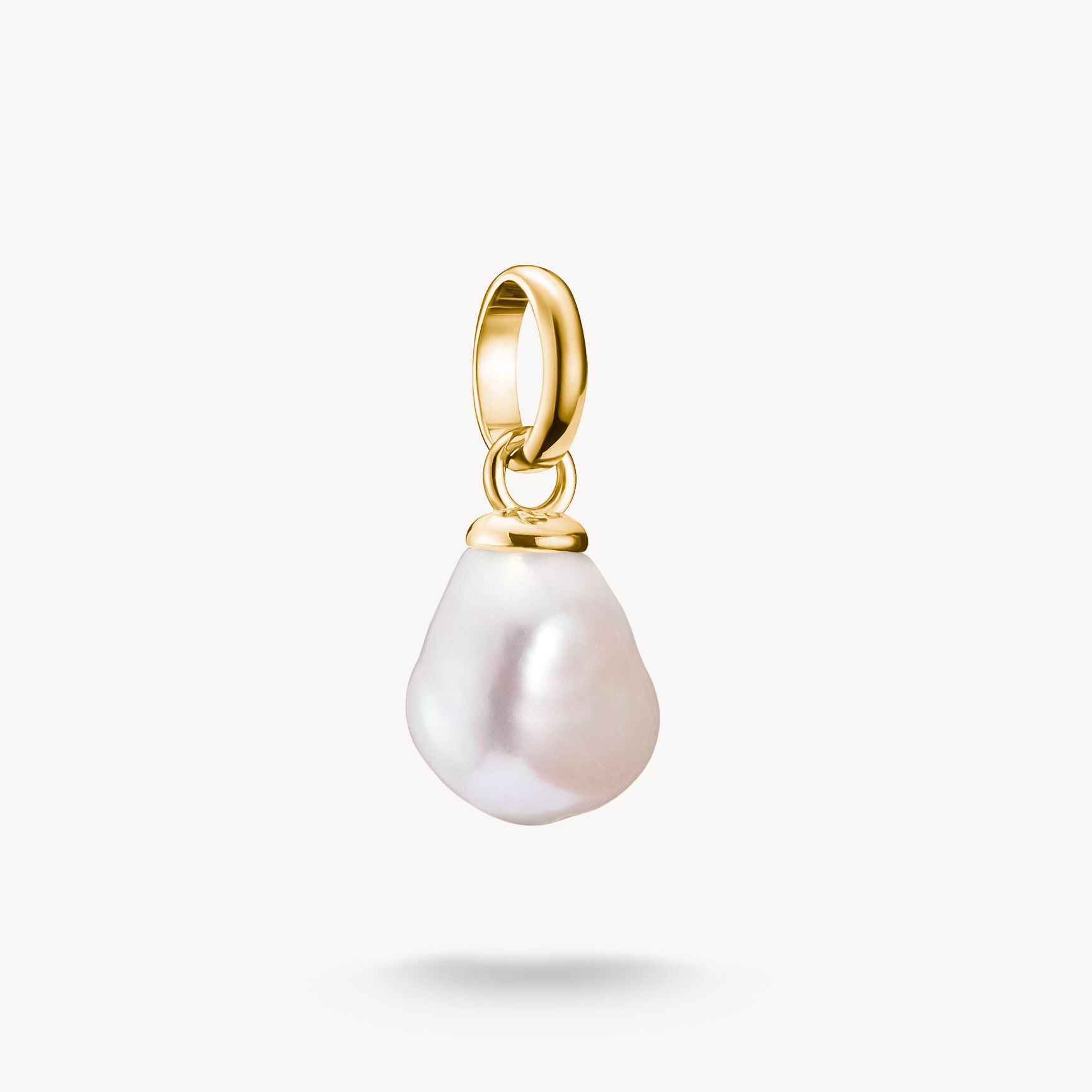 Charm Pendant Freshwater Pearl Connect Gold-Plated