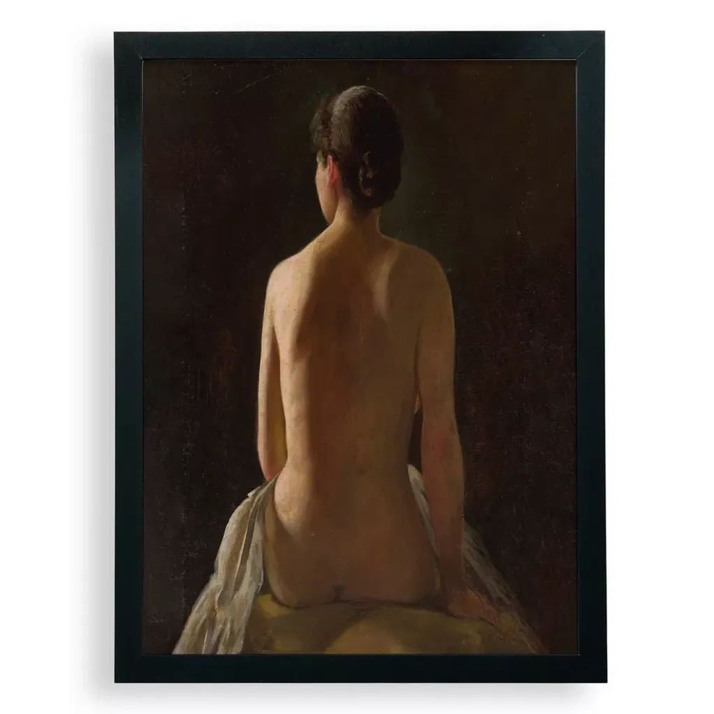 12u0026#34; X 16u0026#34; Seated Woman Pantaleon Szyndler Frame Wall Art - Deny Designs: Modern Style, Wood Composite Frame, Screen Print Artwork