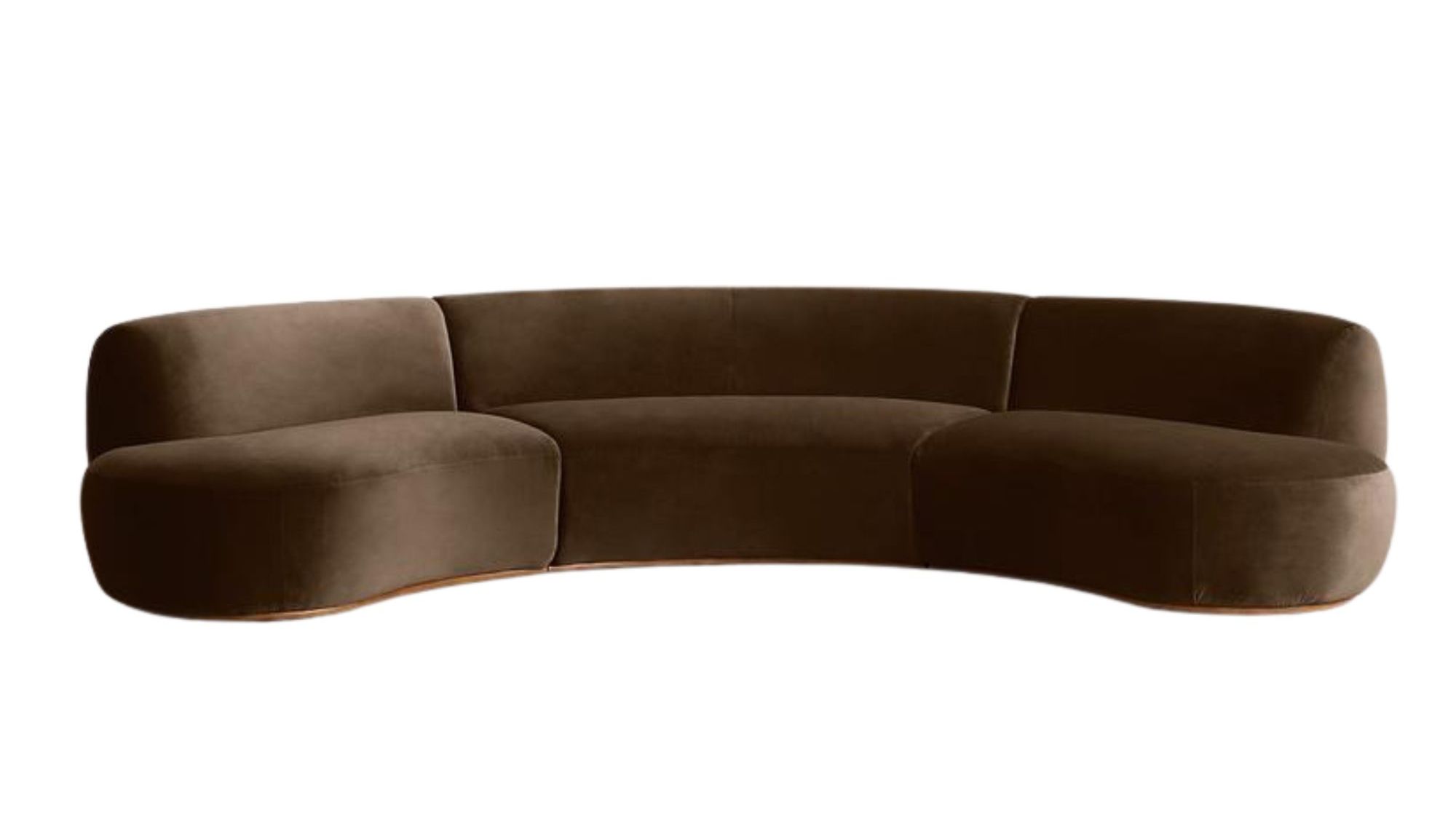 Soho Home, Aline Serpentine Modular Four-Seater Sofa in Velvet