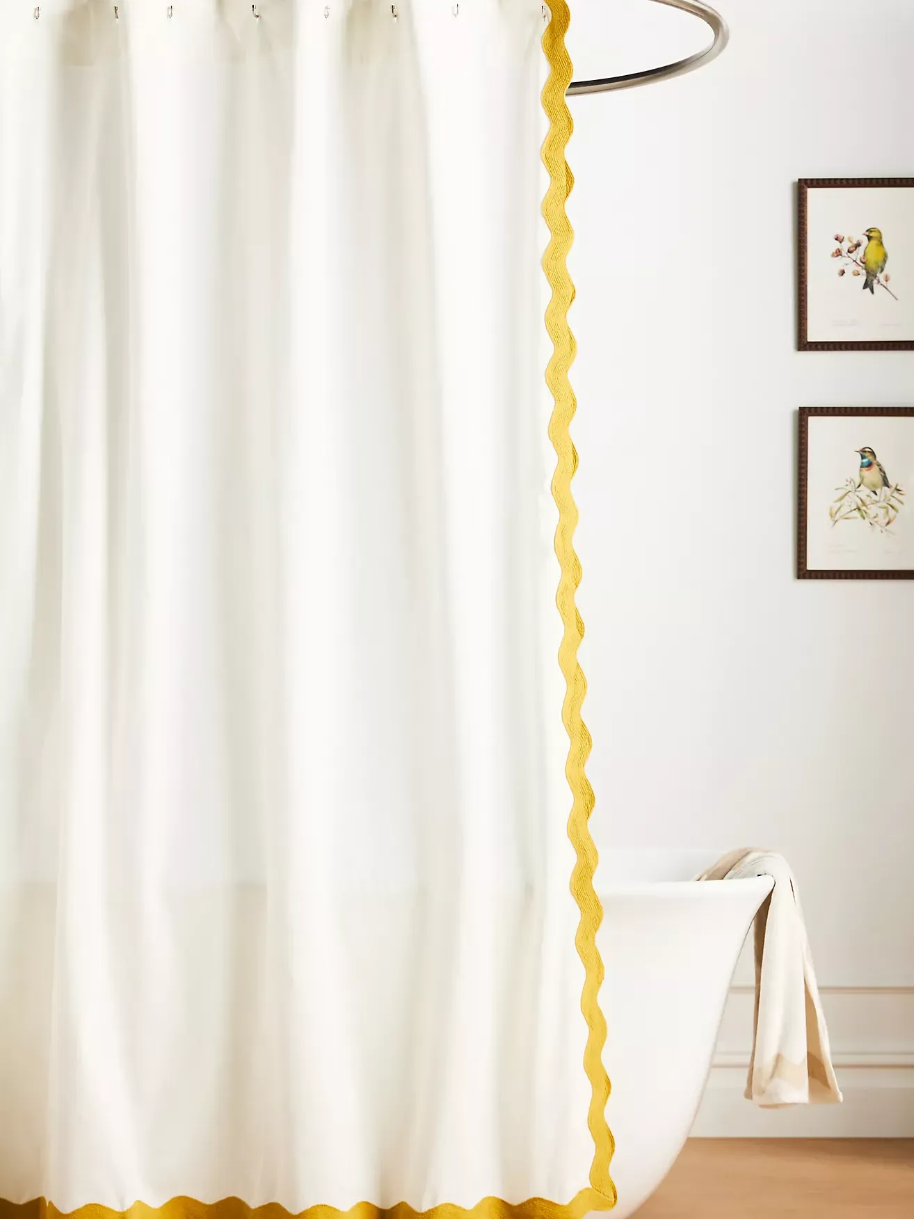 Maeve Scalloped Cotton Shower Curtain