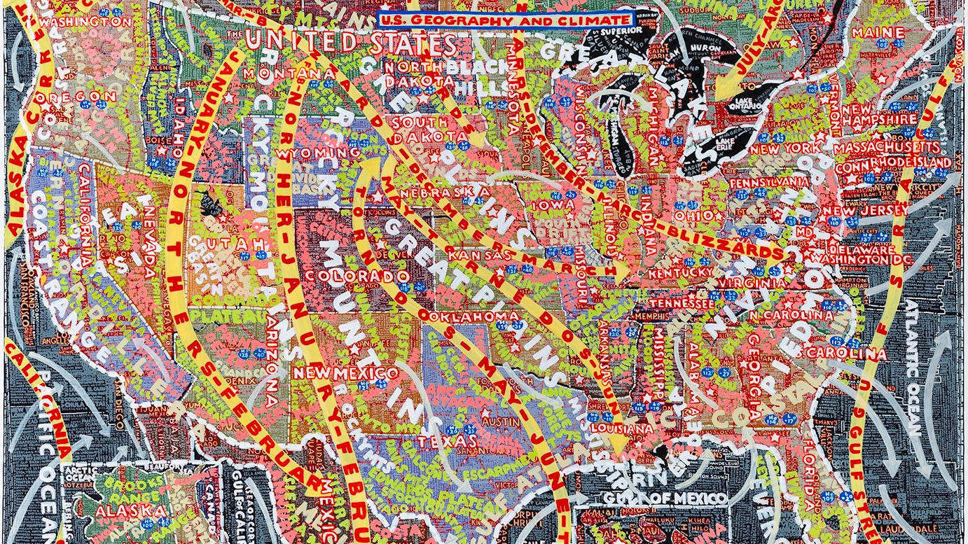 Paula Scher's maps of America are more than just geographic