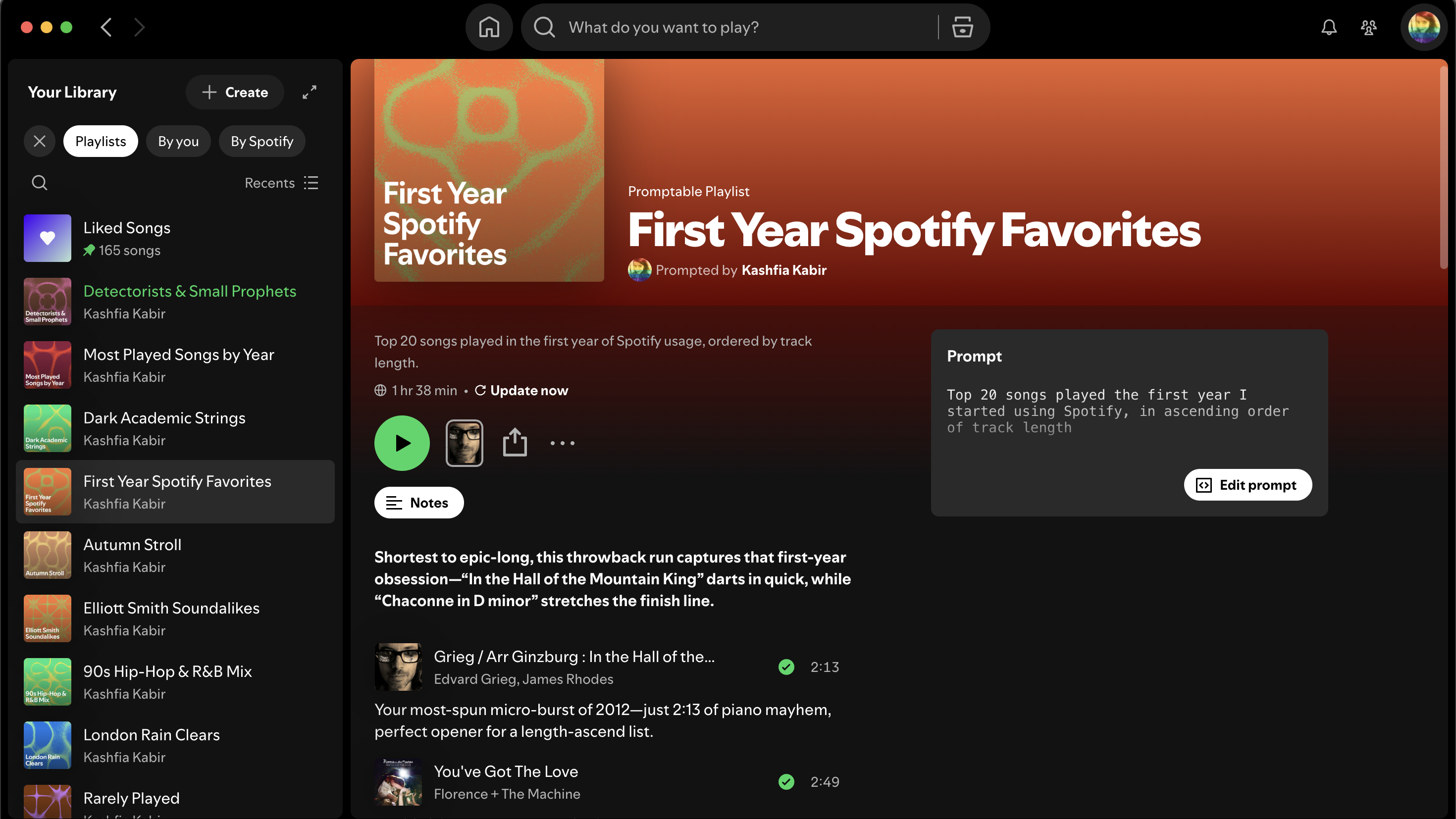 Spotify Prompted Playlist