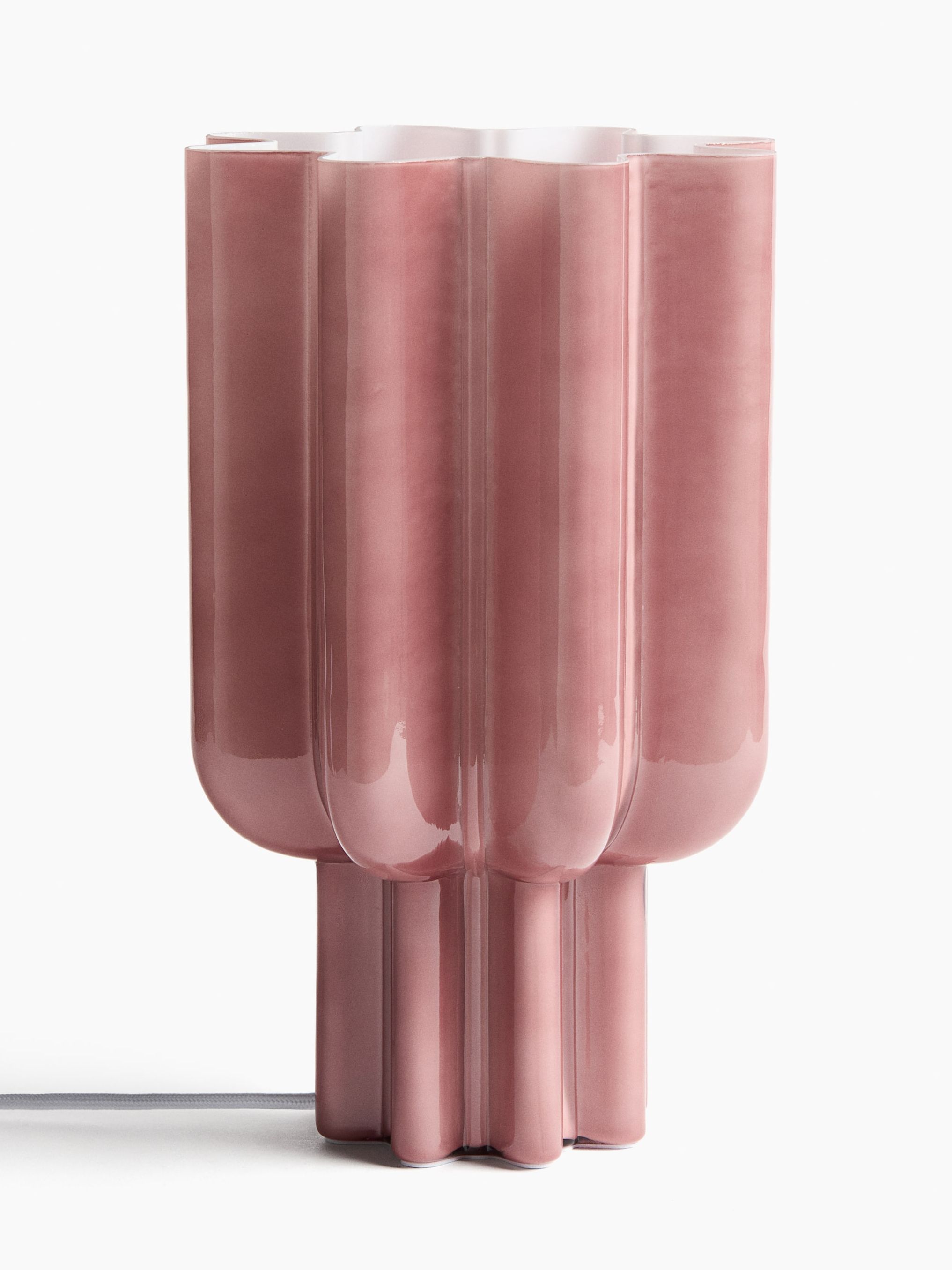 Glass Table Lamp - White