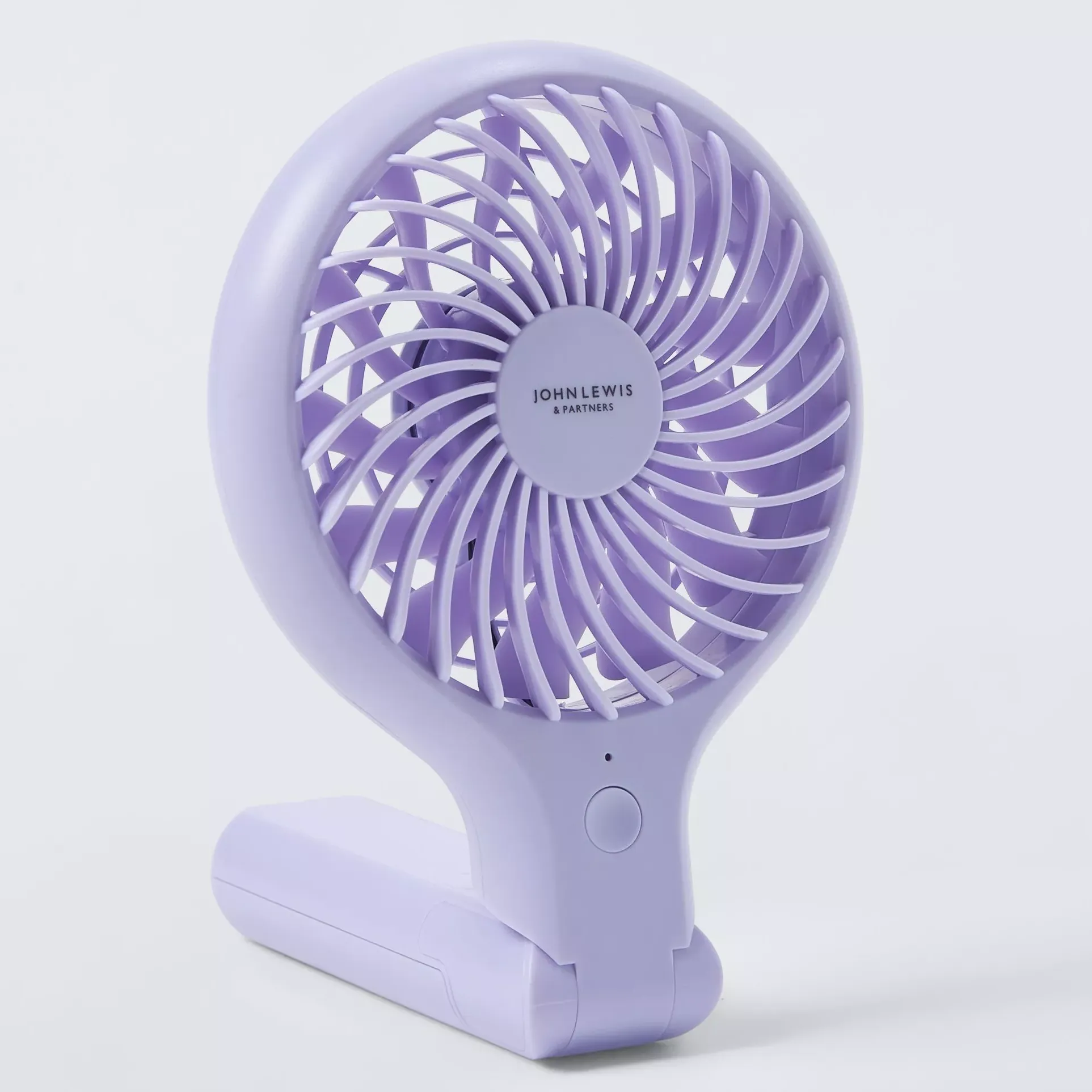 John Lewis Handheld &amp;amp; Foldable Desk Fan, 4 Inch, Lilac