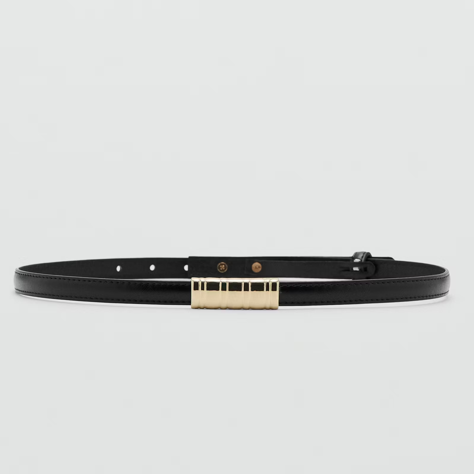 Mango, Thin Belt With Metal Detail